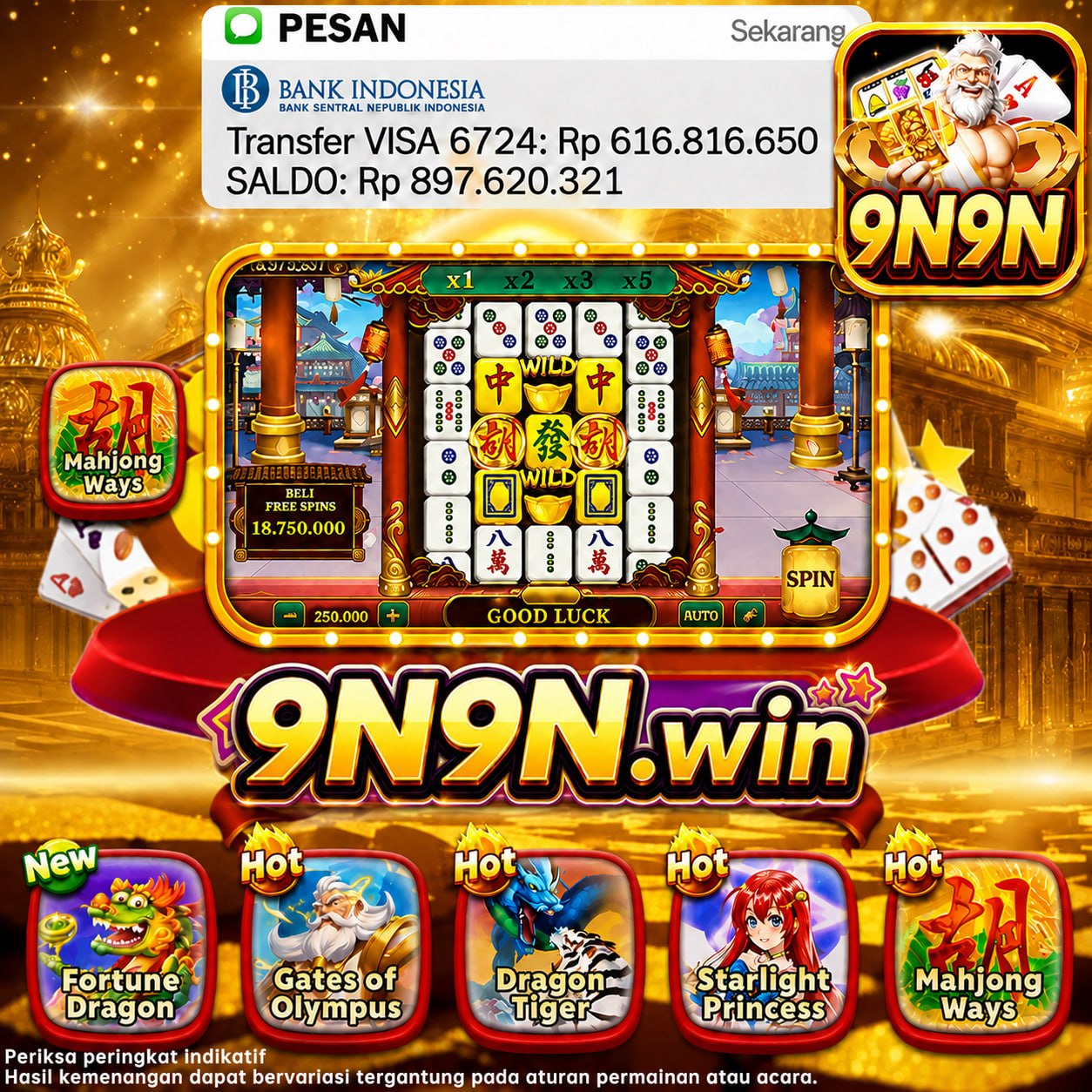 Tampilan utama 9n9n